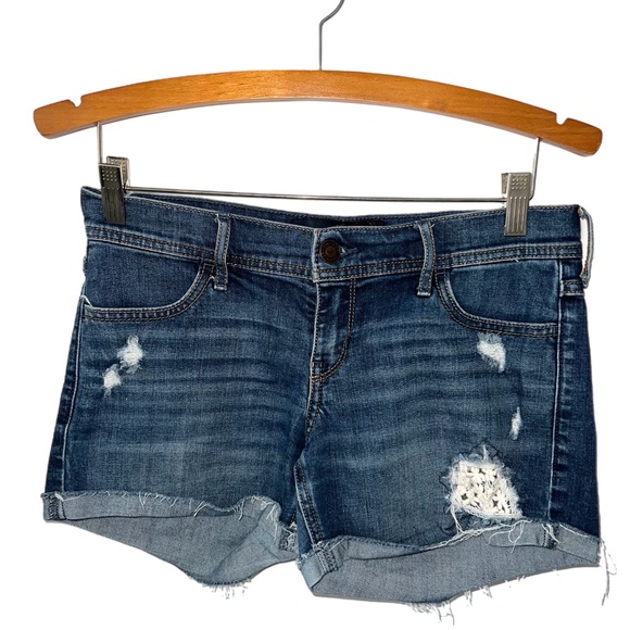 Hollister Blue Denim Midi Shorts D22 - Picture 1 of 5